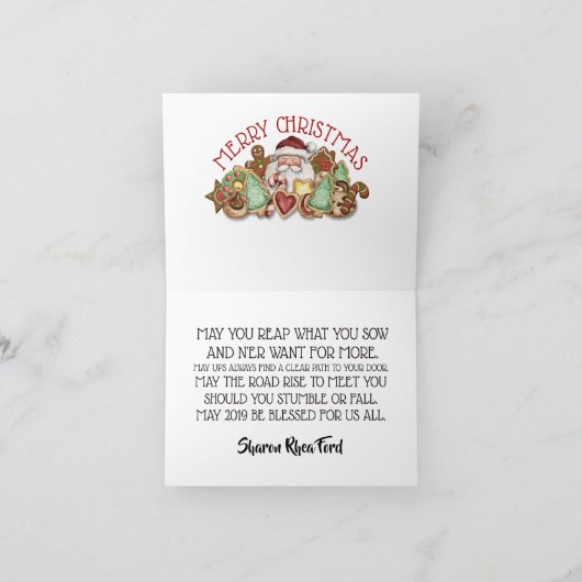 Carte de note Cookies de Noël (Intérieur)