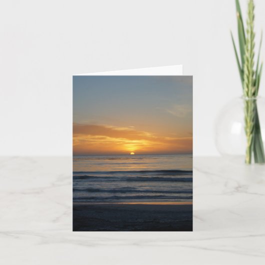 Carte de note, coucher du soleil sur la côte de la (Devant)