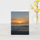 Carte de note, coucher du soleil sur la côte de la (Fleur jaune)