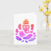 Carte de note couleur Ganesha Elepnat God (Fleur jaune)