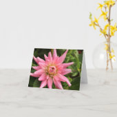 Carte de note couleur rose Dahlia 4x6 (Fleur jaune)