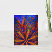 Carte de note Couleurs rouges bleues Abstraites (Devant)