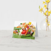 Carte de note coupée de salade - customisée - (Fleur jaune)