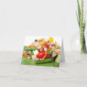 Carte de note coupée de salade - customisée - (Devant)