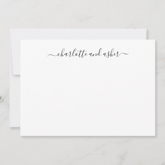 Carte de note Couples personnalisées de script min (Devant)