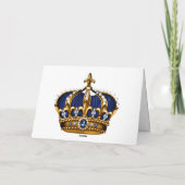 Carte de note Couronne Or Bleu (Dos)