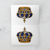 Carte de note Couronne Or Bleu (Intérieur)