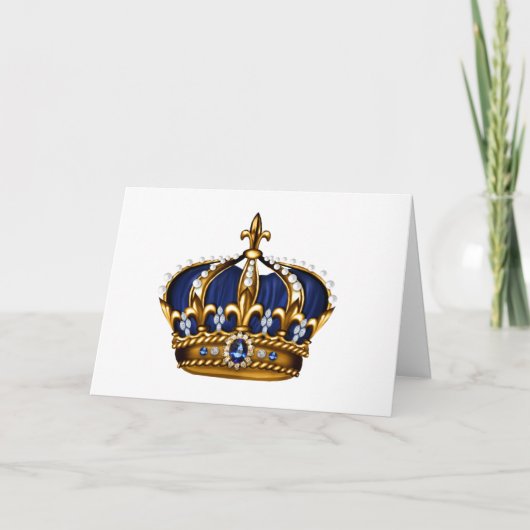 Carte de note Couronne Or Bleu (Devant)