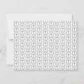 Carte de note croisée en gris de votre nom d'églis (Dos)