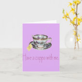 Carte de note Cuppa (Fleur jaune)