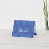 Carte de note Customisée Blue Snowflake d'hiver (Devant)