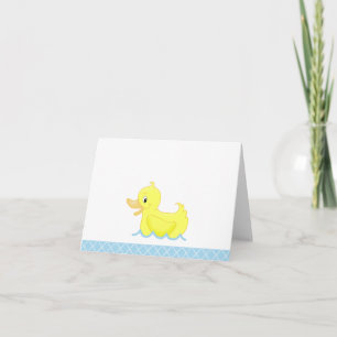 Carte de note Customisée Cute Yellow Duck