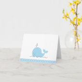 Carte de note Customisée Little Whale (Fleur jaune)