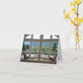 Carte de note d'accueil de vacances (Fleur jaune)