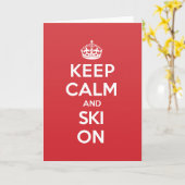 Carte de note d'accueil pour le ski au calme (Fleur jaune)