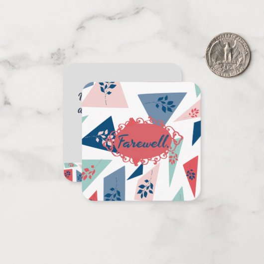 Carte de note d'adieu (Devant/Arrière en situation)