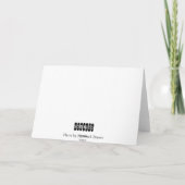 Carte de note d'ailerons de queue (Dos)