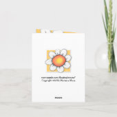 Carte de note Daisy Joy jaune rayures (Dos)