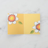 Carte de note Daisy Joy jaune rayures (Intérieur)