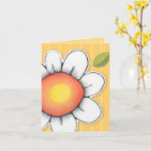 Carte de note Daisy Joy jaune rayures (Fleur jaune)