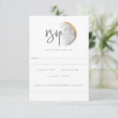 Carte de note d'allergie RSVP pour mariage sur lun (Debout devant)