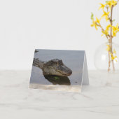 Carte de note d'alligator (Fleur jaune)