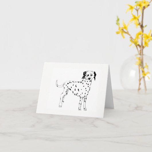 Carte de note Dalmatien (Fleur jaune)