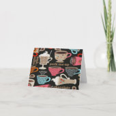 Carte de note d'amants de café de Latte de café (Devant)