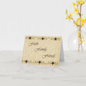 Carte de note d'amis de famille de foi (Fleur jaune)