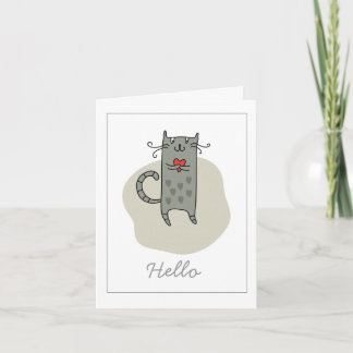 Carte de note d'amitié Hello