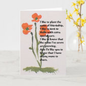 Carte de note d'amitié vide (Fleur jaune)