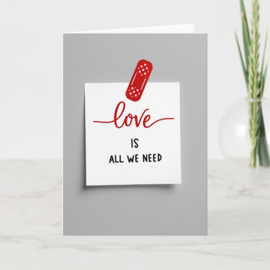 Carte de note d'amour à pois rouges (Devant)