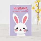 Carte de note d'amour de lapin (Fleur jaune)