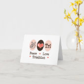 Carte de note d'amour de paix tri (Fleur jaune)