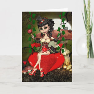Carte de note d'amour de pomme sucrée gothique lol