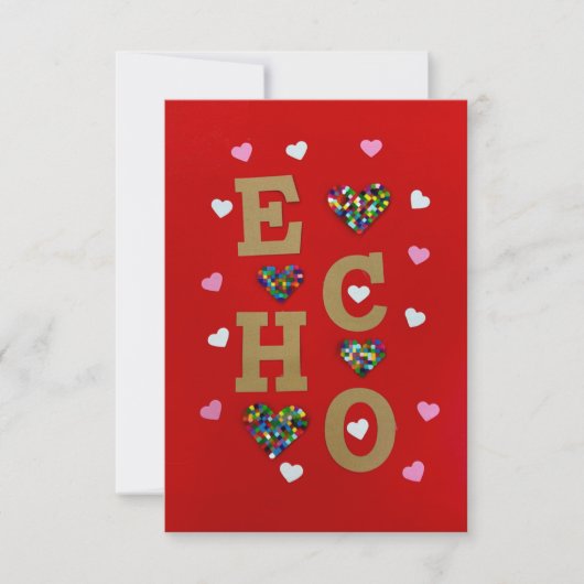 Carte de note d'amour ECHO (Devant)