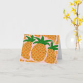 Carte de note d'ananas (séries hawaïennes) (Fleur jaune)