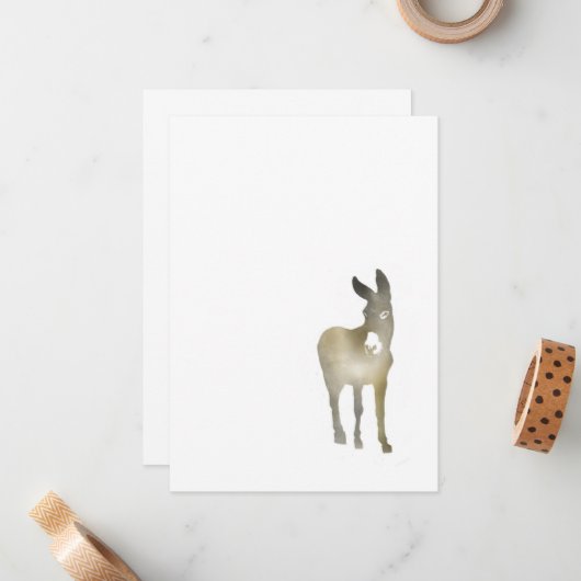 Carte de note d'âne de dégradé (Devant/Arrière en situation)