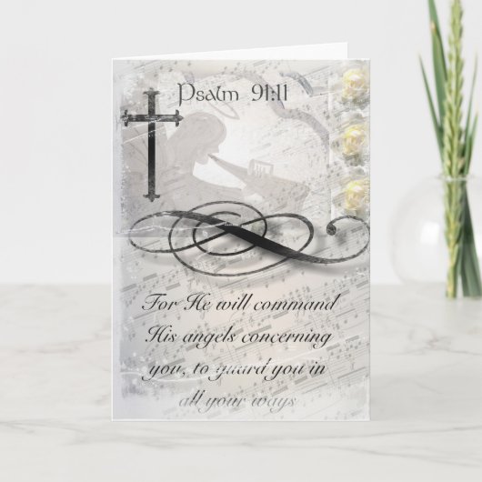 Carte de note d'ange de 91:11 de psaume (Devant)