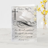 Carte de note d'ange de 91:11 de psaume (Fleur jaune)