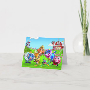 Carte de note d'animaux de ferme de GiggleBellie
