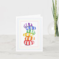 Carte de note d'anniversaire RAINBOW CANDY