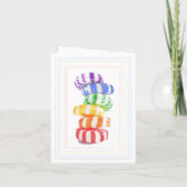 Carte de note d'anniversaire RAINBOW CANDY (Dos)