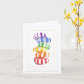Carte de note d'anniversaire RAINBOW CANDY (Fleur jaune)