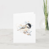Carte de note d'aquarelle au poulet (Devant)