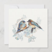 Carte de note d'aquarelle Bluebird Couple (Devant)