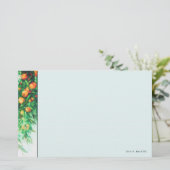 Carte de note d'aquarelle de branche d'arbre orang (Debout devant)