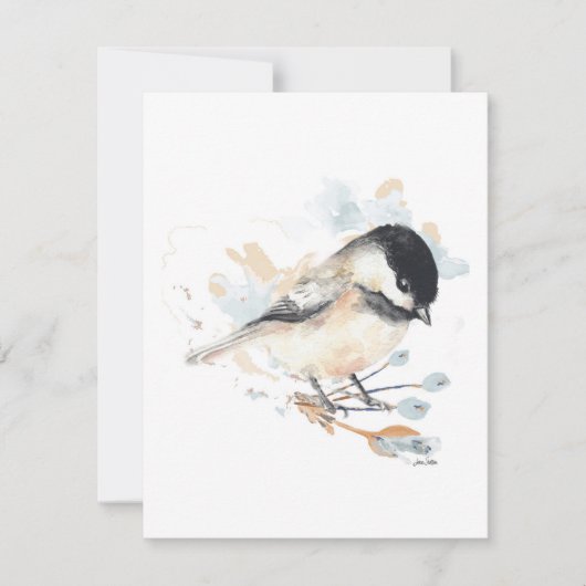 Carte de note d'aquarelle de poulet (Devant)