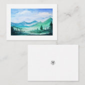 carte de note d'aquarelle du paysage (Devant / Derrière)