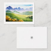 carte de note d'aquarelle nature (Devant / Derrière)